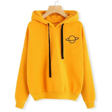 Load image into Gallery viewer, Women&#39;s Sweatshirt Women Hoodies Casual Planet Print Solid Loose Drawstring Sweatshirt Fashion Long Sleeve Hooded Female Tops