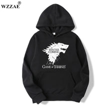 Load image into Gallery viewer, WZZAE 2018 New Game of Thrones Direwolf Men Hoodies And Sweatshirts Winter is Coming Cotton Hooded Top Quality Plus Size M-XXXL