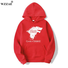 Load image into Gallery viewer, WZZAE 2018 New Game of Thrones Direwolf Men Hoodies And Sweatshirts Winter is Coming Cotton Hooded Top Quality Plus Size M-XXXL