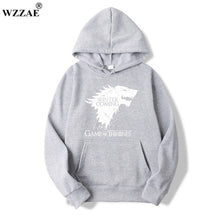 Load image into Gallery viewer, WZZAE 2018 New Game of Thrones Direwolf Men Hoodies And Sweatshirts Winter is Coming Cotton Hooded Top Quality Plus Size M-XXXL