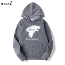 Load image into Gallery viewer, WZZAE 2018 New Game of Thrones Direwolf Men Hoodies And Sweatshirts Winter is Coming Cotton Hooded Top Quality Plus Size M-XXXL