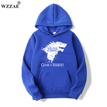 Load image into Gallery viewer, WZZAE 2018 New Game of Thrones Direwolf Men Hoodies And Sweatshirts Winter is Coming Cotton Hooded Top Quality Plus Size M-XXXL