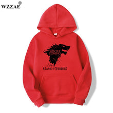 Load image into Gallery viewer, WZZAE 2018 New Game of Thrones Direwolf Men Hoodies And Sweatshirts Winter is Coming Cotton Hooded Top Quality Plus Size M-XXXL