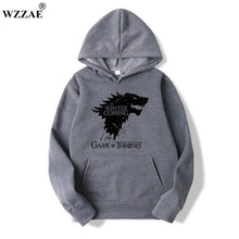 Load image into Gallery viewer, WZZAE 2018 New Game of Thrones Direwolf Men Hoodies And Sweatshirts Winter is Coming Cotton Hooded Top Quality Plus Size M-XXXL