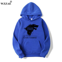 Load image into Gallery viewer, WZZAE 2018 New Game of Thrones Direwolf Men Hoodies And Sweatshirts Winter is Coming Cotton Hooded Top Quality Plus Size M-XXXL