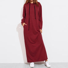 Load image into Gallery viewer, Celmia Plus Size Women Maxi Dress Autumn Hooded Dress Sweatshirt Female Long Sleeve Hoodies Winter Pullover Vestido Robe Femme