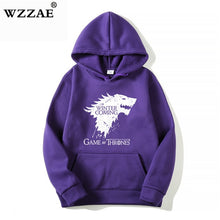 Load image into Gallery viewer, WZZAE 2018 New Game of Thrones Direwolf Men Hoodies And Sweatshirts Winter is Coming Cotton Hooded Top Quality Plus Size M-XXXL