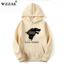 Load image into Gallery viewer, WZZAE 2018 New Game of Thrones Direwolf Men Hoodies And Sweatshirts Winter is Coming Cotton Hooded Top Quality Plus Size M-XXXL