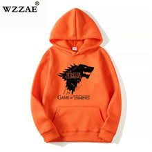 Load image into Gallery viewer, WZZAE 2018 New Game of Thrones Direwolf Men Hoodies And Sweatshirts Winter is Coming Cotton Hooded Top Quality Plus Size M-XXXL