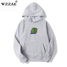 Load image into Gallery viewer, Sad tearing frog Print Hoodies Men/Women Hooded Sweatshirts 2019 New Harajuku Hip Hop Hoodies Sweatshirt Male Japanese Hoodie