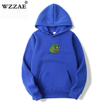 Load image into Gallery viewer, Sad tearing frog Print Hoodies Men/Women Hooded Sweatshirts 2019 New Harajuku Hip Hop Hoodies Sweatshirt Male Japanese Hoodie